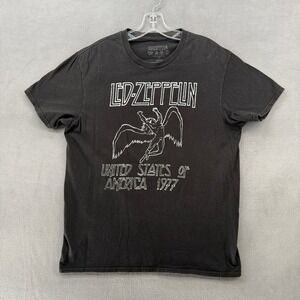 Led Zeppelin T-Shirt Black Large L 1977 US Tour Icarus Graphic Mythgem 2022